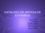 CATALOGO DE ARTICULOS EXTRAÑOS