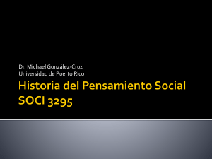 Historia del Pensamiento Social SOCI 3295