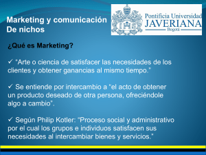 Marketing y comunicación De nichos - RelacionesPublicas