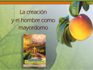 1.- La creación y el hombre como mayordomo