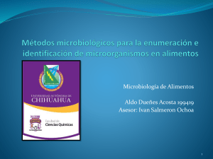 Métodos microbiológicos para la enumeración e identificación de