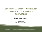 Cómo Integrar Criterios Ambientales y Sociales en las