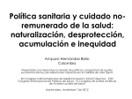 Política sanitaria y cuidado no-remunerado de la salud