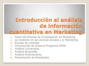 Introducción al análisis de información cuantitativa en Marketing