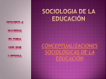 sociologia de la educación conceptualizaciones sociologicas de la