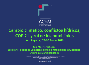 Conflictos H&iacute;dricos y Municipios
