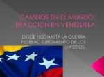 CAMBIOS EN EL MUNDO: RECCION EN VENEZUELA