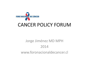 Diapositiva 1 - Foro Nacional de C&aacute;ncer