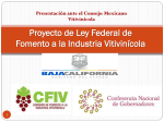 Proyecto de Ley Federal de Fomento a la industria Vitivinícola