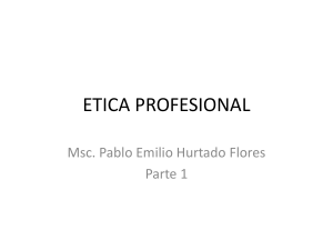 etica profesional - Prof. Pablo Emilio Hurtado