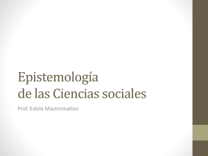 Epistemología de las Ciencias sociales