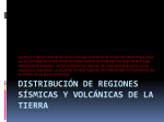 Distribución de regiones sísmicas y volcánicas de la tierra