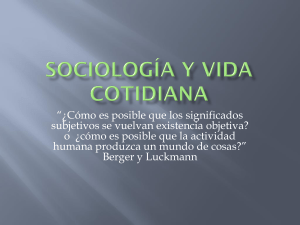 Sociología y vida cotidiana