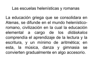 Las escuelas helenísticas y romanas