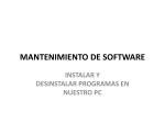 mantenimiento de software instalar y desinstalar programas en