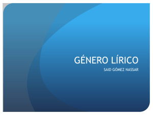 género lírico - Said Gómez
