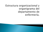 Estructura organizacional y organigrama del departamento de