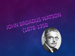 JOHN BROADUS WATSON