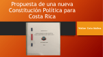 Propuesta de una nueva Constitución Política para Costa Rica