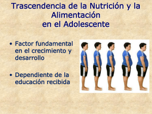 Nutrición del adolecente - Educación para la Salud