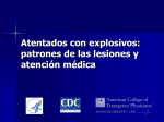 Atentados con explosivos: patrones de las lesiones y atención médica