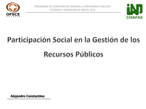 Participación Social en la Gestión de los Recursos Públicos