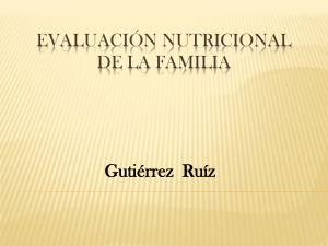 Evaluación nutricional de la familia