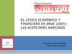 el léxico económico y financiero en drae (2001): las