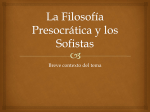 La Filosofía Presocrática y los Sofistas