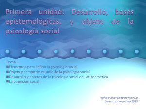 La psicología social - Social Psychology Network