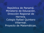 República de Panamá. Ministerio de Educación. Dirección Regional