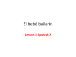 Lesson 1 Spanish 2