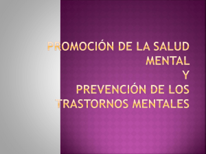 promoción de la salud mental y prevención de - medicina