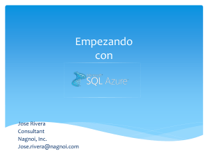 Empezando con SQL Azure