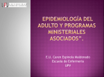 Epidemiología del adulto y programas ministeriales asociados*.