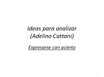 Ideas para analizar (Adelino Cattani)