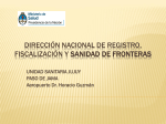Dirección Nacional De Registro, Fiscalización Y SANIDAD DE