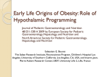 Early Life Origins of Obesity