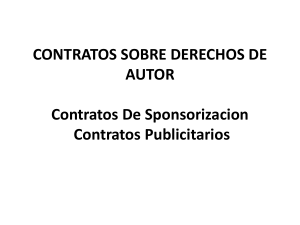 CONTRATOS SOBRE DERECHOS DE AUTOR Contratos