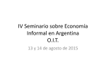 IV Seminario sobre Economía Informal en Argentina O.I.T.
