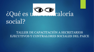 ¿Qué es una contraloría social?
