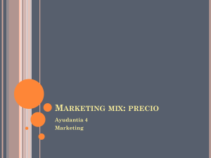 Marketing mix: precio - Diego Rodriguez Nuñez