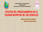 efectos del procesamiento en la calidad nutritiva de - FCQ