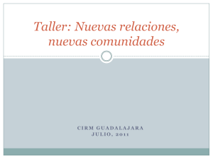 Taller: Nuevas relaciones, nuevas comunidades