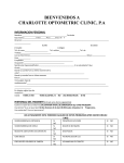 bienvenidos a charlotte optometric clinic, pa informacion personal