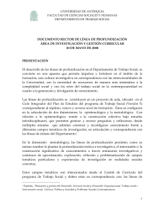 Documento rector Líneas de Profundización Archivo
