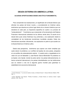 Deuda externa en América Latina.