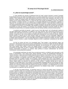 El campo de la Psicología Social