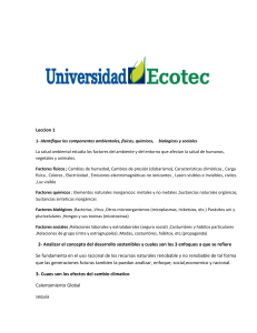 Leccion 1 1- Identifique los componentes ambientales, fisicos