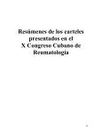 Carteles del X Congreso Cubano de Reumatología